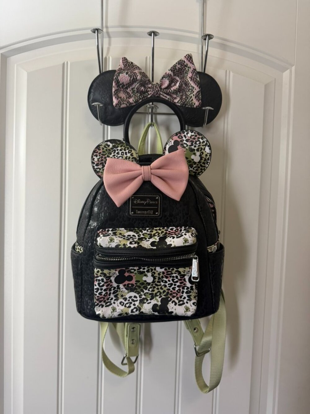 Disney Parks Loungefly Animal Print Mickey Backpack + FREE Ears
